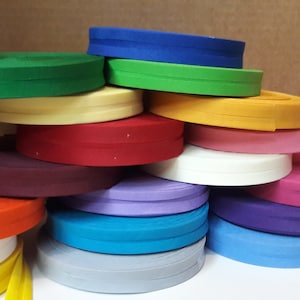 Bias 25yds roll, 5/8&quot; single fold,cotton polyester bias,bias trim,pre-folded