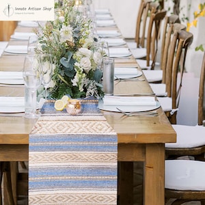 Mexican Falsa Blanket Table Runner: Pastel Fiesta Decor