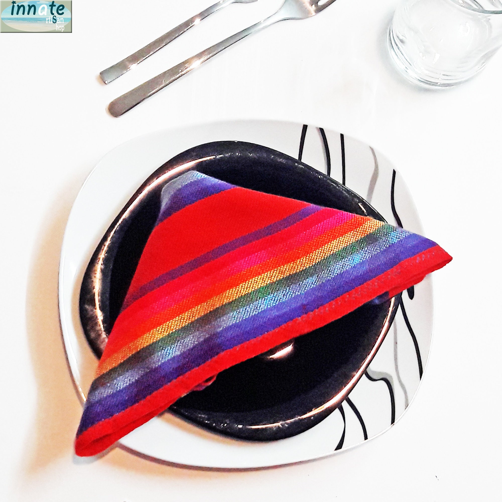 Ethnic 6 Napkins Mexican napkins Fiesta Decor Boho ethnic Etsy