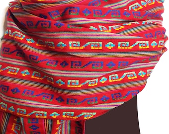 Mexican Reboseo Shawl, Scarf, Boho Fiesta Style