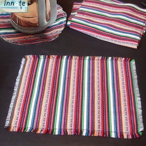 Placemats sets,andean,ethnic,Peruvian,Peru,Inca,aguayo,south america,decor,linen,andean placemats,peruanos,manteles
