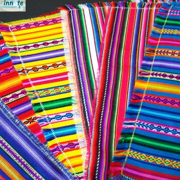 Placemats vivid colors,Sets, royal blue, orange,ethnic,Peruvian,Peru,Inca,aguayo,hispanic,decor,linen,Andean placemats,ethnic,individuales