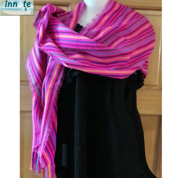 Fuchsia Reboseo shawl, ethnic scarf,rebozo, scarf, shawl,reboso, Mexican fiesta, hipster scarf, Soho chic, chic scarf,  shawl,wrap,Fuchsia