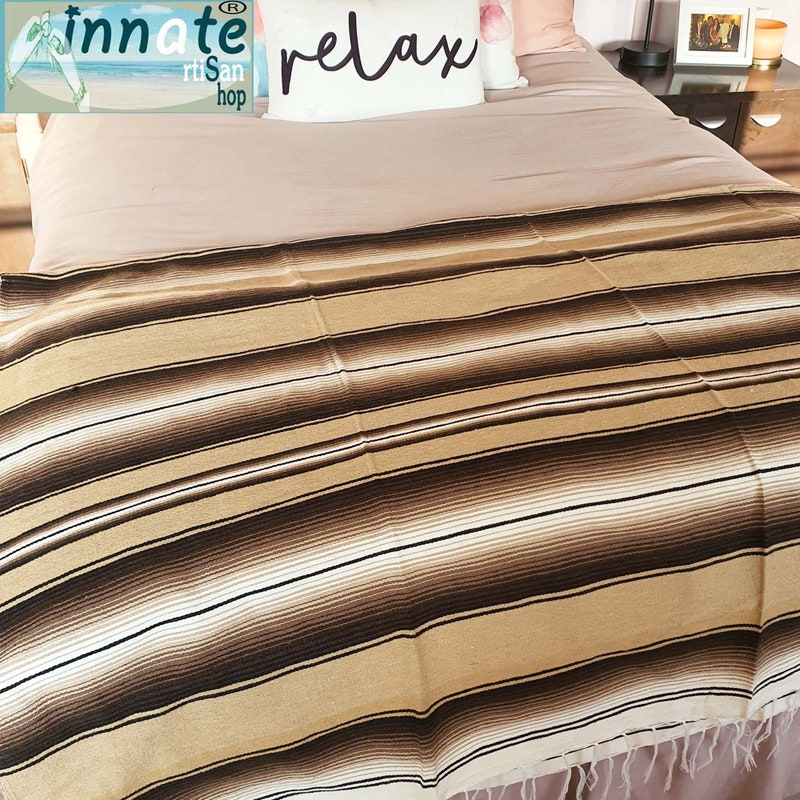 Blue Baja Serape Blanket