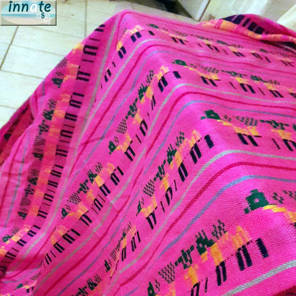 Hot pink Mexican fuchsia long table runnerMexican tableclothMexican party