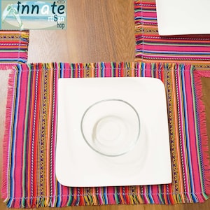 Placemats Andean sets,ethnic,Peruvian,Peru,Inca,aguayo,south america,decor,linen,andean placemats,peruanos,manteles