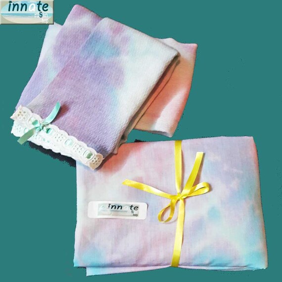Burp Cloth Tie Dye Gift Settie Dyegender Revealgender Etsy