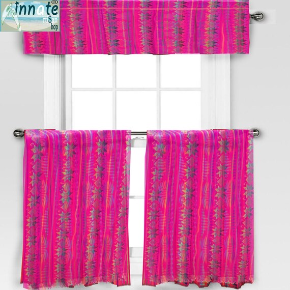 Cortinas mexicanas, cortina fucsia, cortina magenta, cortina cambaya,  cortinas etnicas, cortinas a medida -  España