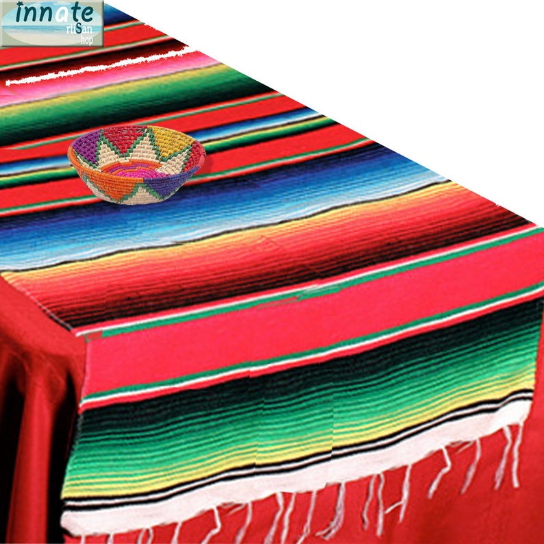 XL Serape table runners,fiesta table runner,ethnic,native,artisan,multi color,fiesta,5 mayo,big,Mexican decor,boho,chic,artisan,serape