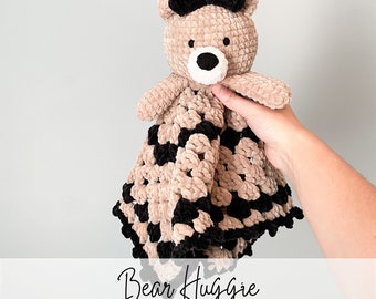 Bear Huggie Crochet Pattern: Amigurumi Lovey (PDF Pattern)
