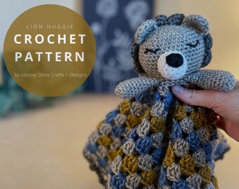 Crochet Lion Lovey Pattern: Safari Amigurumi Blanket (PDF Pattern)