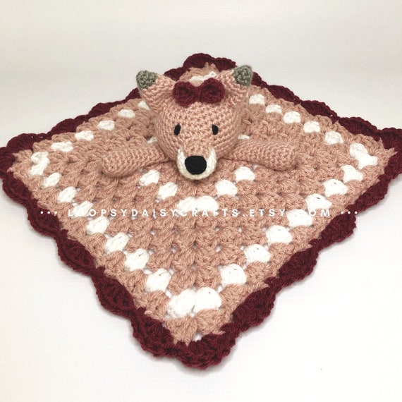 pink fox security blanket