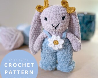 Daisy Bunny Crochet Pattern: Amigurumi Plush (PDF Pattern)