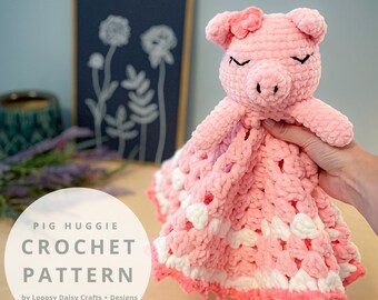 Crochet Pig Pattern, Crochet Pig, Crochet Pig Lovey, Baby Crochet, Pig Amigurumi Pattern, Crochet Farm Animal
