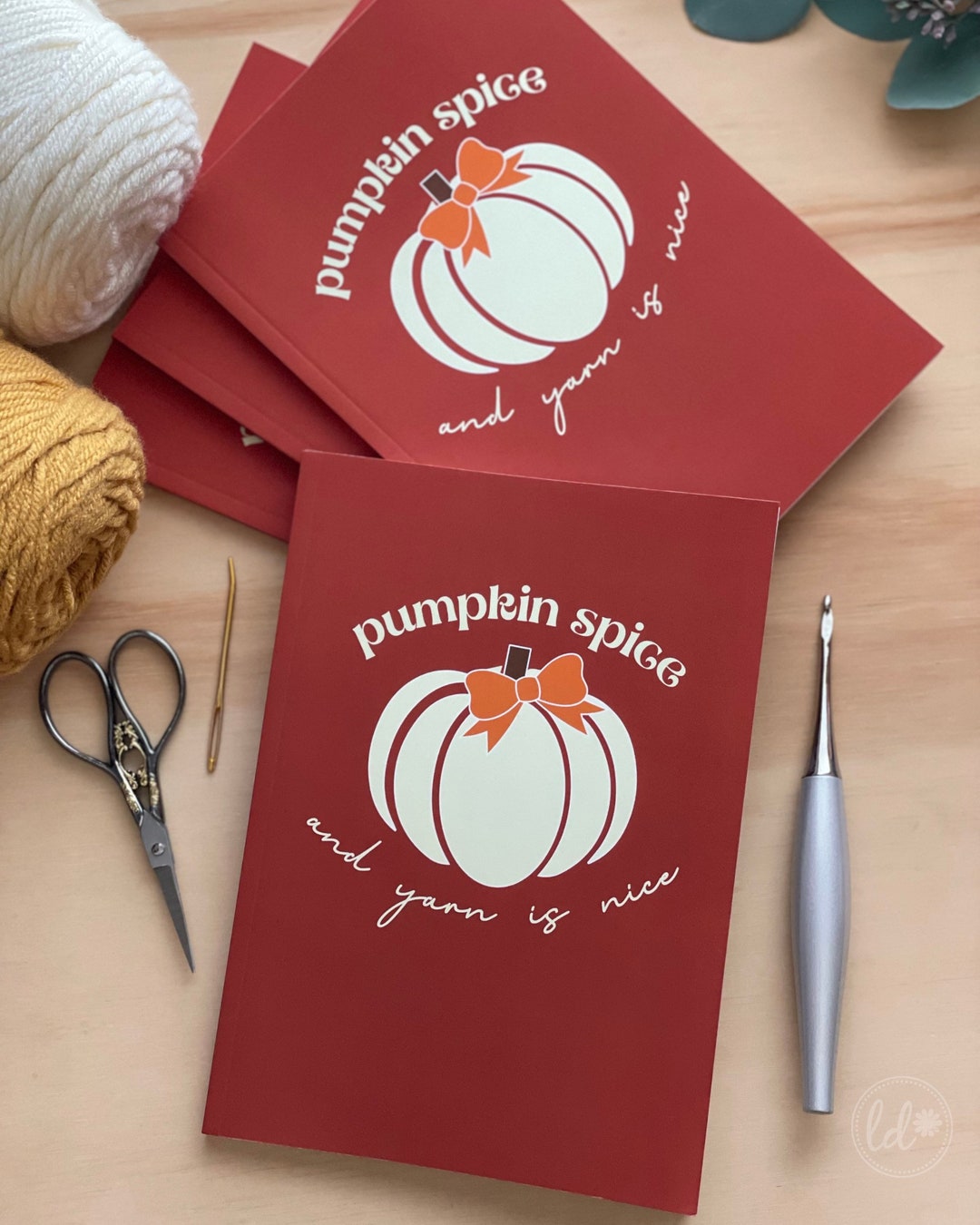 Crochet Notebook Yarn Notebook Pumpkin Spice Journal Etsy