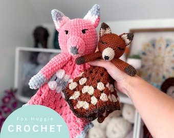Fox Huggie Crochet Pattern: Amigurumi Lovey, Wolf Modification Snuggler (PDF Pattern)