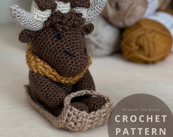 Bison Crochet Pattern | Amigurumi Buffalo Stuffed Animal (PDF Pattern)