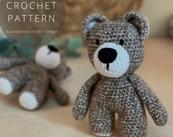 Crochet Bear Pattern, Crochet Teddy Bear, Amigurumi Bear Pattern, Chester Bear Amigurumi Crochet PDF Pattern, Crochet Easter Gift Pattern