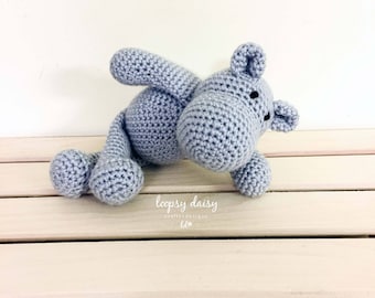 Hippo | Crochet Hippo | Newborn Photo Prop | Hippo Stuffed Animal | Hippopotamus | Stuffed Hippo | Kids | Office Decor | Made to Order