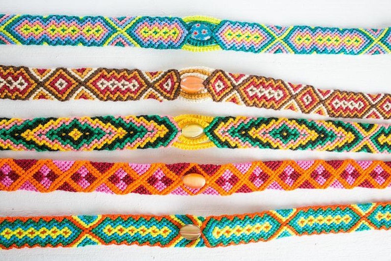 Threads of Hope Flat Bracelets or Anklets With Bead Handmade & Colorful Beautifully Designed and