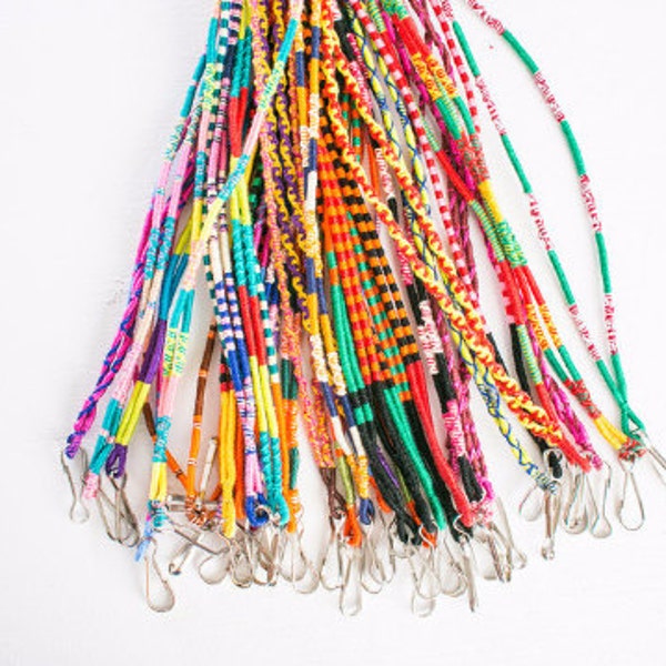 Threads of Hope Woven Braided Thread Fringe Lanyards! -BULK DISCOUNT- Handmade & Colorful!