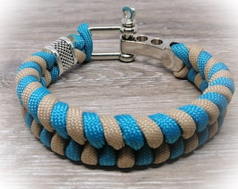 Paracord Fishtail Armband mit verstelbarem Verschluss