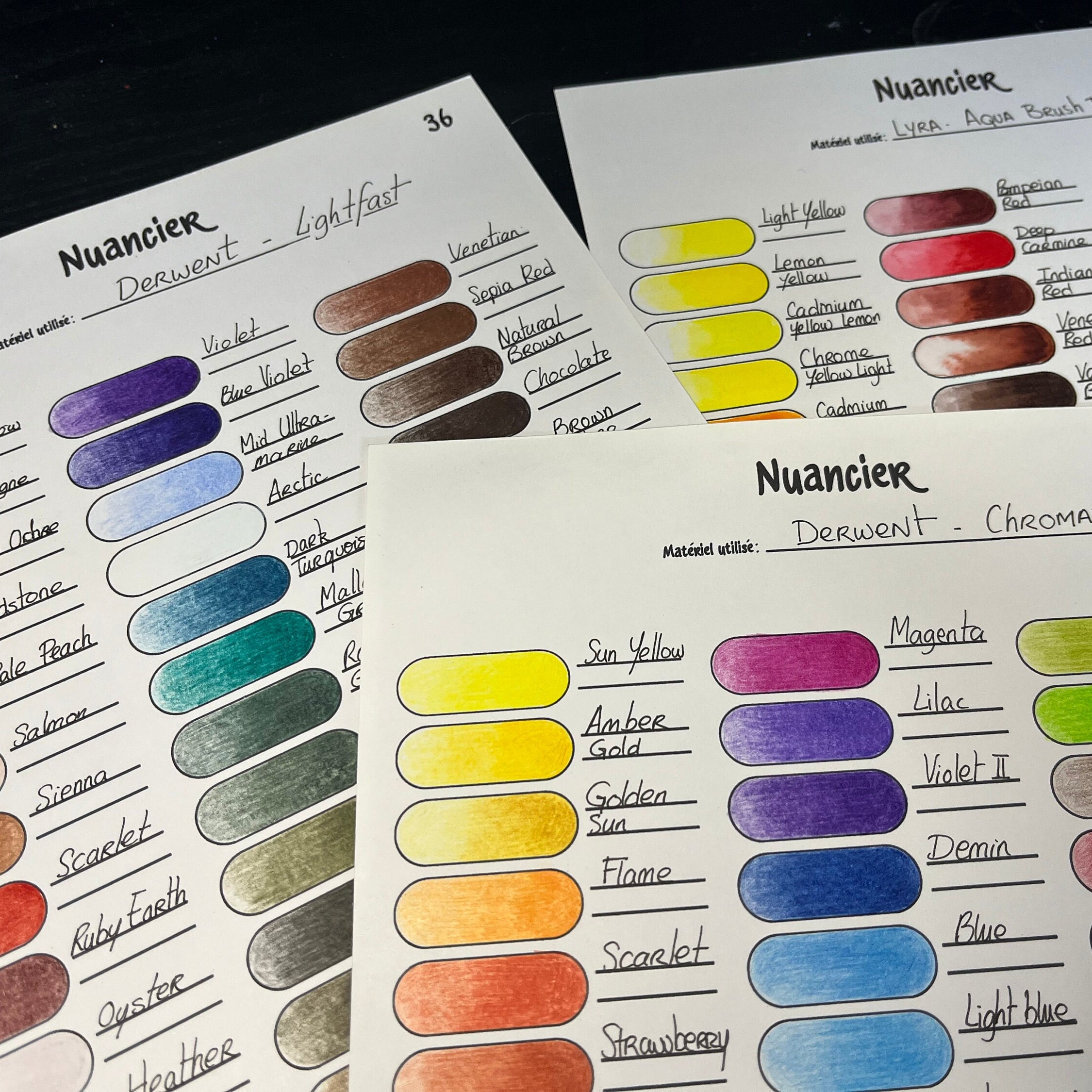 Color Chart to Fill Out - Empty Swatch Chart - Etsy
