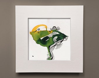 The Acrobat, watercolor, pen & ink