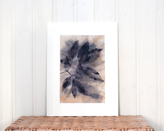 Eco Printed Botanical Art Real Leaf Print On A4 Paper Etsy