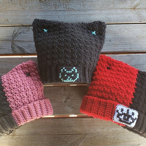 Punk Kitty Ear Hat Crochet Pattern