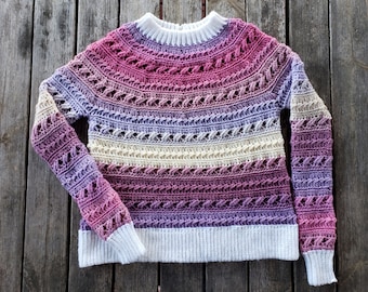 Jersey de fantasía - Patrón de ganchillo - Patrón SOLAMENTE - Patrón de suéter de ganchillo - Patrón de hilo Mandala