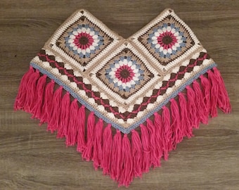 Crochet Pattern "Wagon Wheel" Large Market Bag, Granny Square Purse, Country or Beach Style Tote, Photo Tutorial, Crochet Purse Pattern