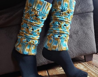 Solo patrón - Calentadores DK de 100 gramos - Patrón perfecto para hilo teñido a mano - Patrón de crochet de una madeja