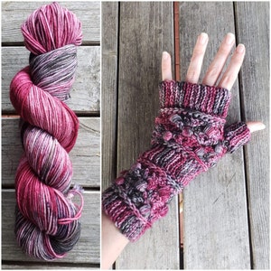 Crochet Pattern Only - Wristwarmers and Coffee Sleeve Set - Perfect gift for crocheter - one skein pattern - 100g pattern for hand dyed yarn