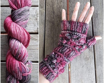 Patrón de crochet solamente - Conjunto de calentadores de muñeca y mangas color café - Regalo perfecto para crocheteros - Patrón de una madeja - Patrón de 100 g para hilo teñido a mano