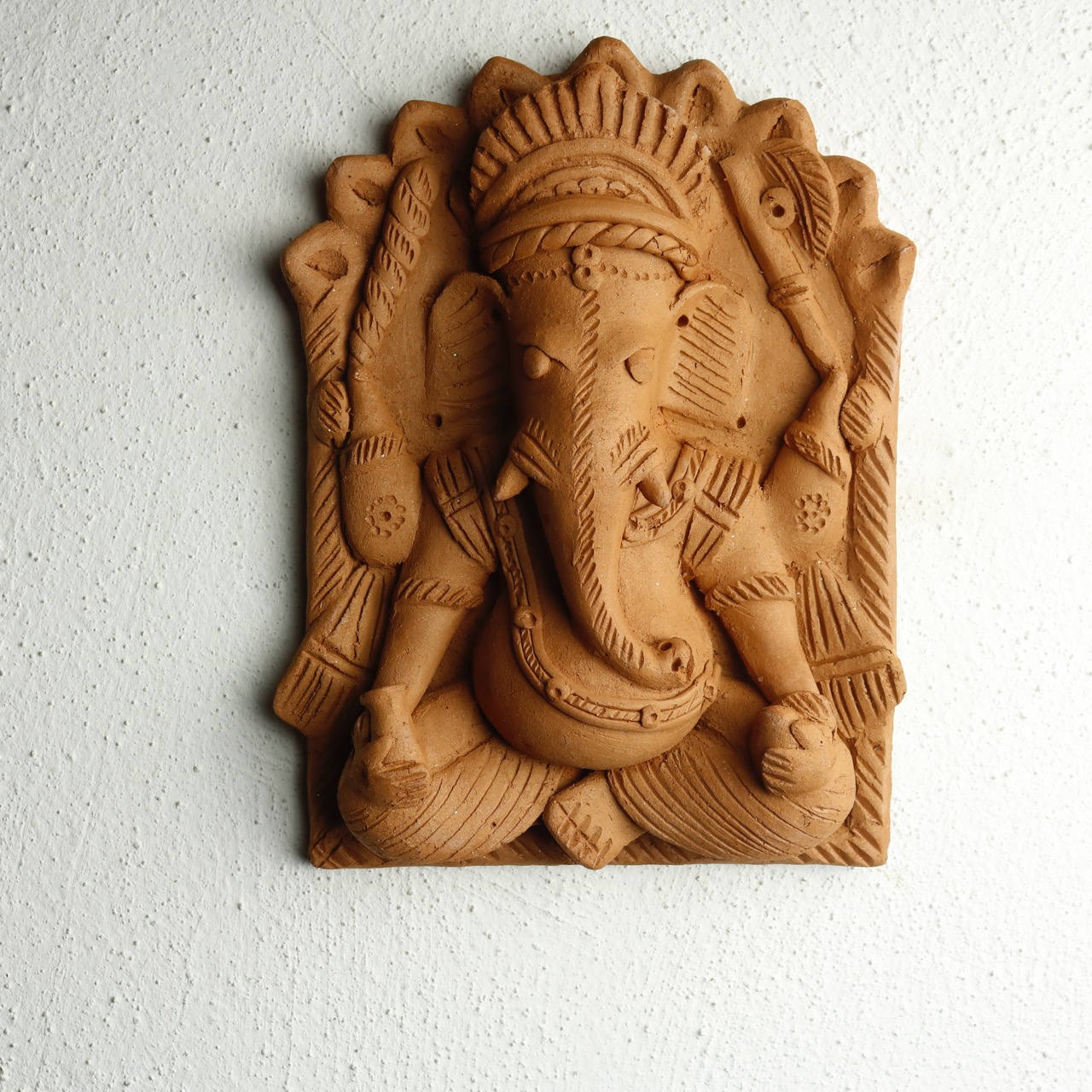 Vintage Ganesh Terracotta earthware hanging tile Ganesh Wall Etsy
