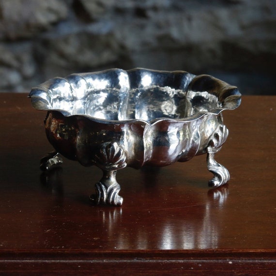 Vintage Italian Silver 800 4 footed sugar bowl from the 50s