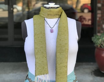 HSNR 001, Scarf, Handwoven Silk Scarf with nature dye