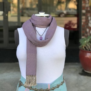 HSB 001, Scarf, Handwoven Scarf mix with cotton