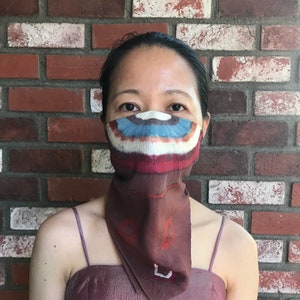 Mask 006S, Handwoven silk handkerchief
