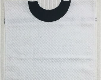 Adult Towel Bib - Blue/White Styles - Sturdy Terrycloth PULLOVER Bib - Plain Bib - Acid Reflux - Special Needs - Oversized Bib