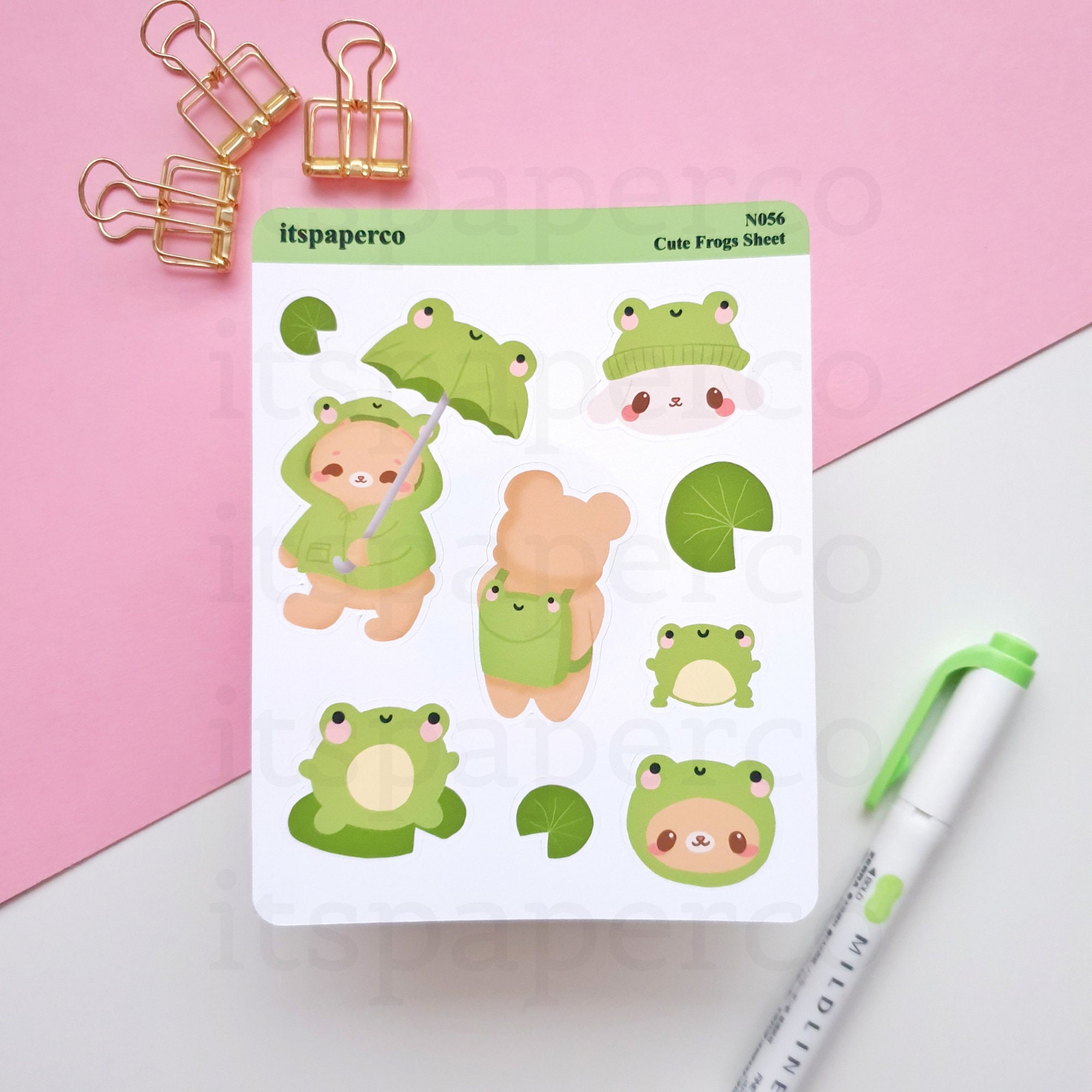 Cute Frogs Letter Writing Set Stationery Writing Set Frog Etsy