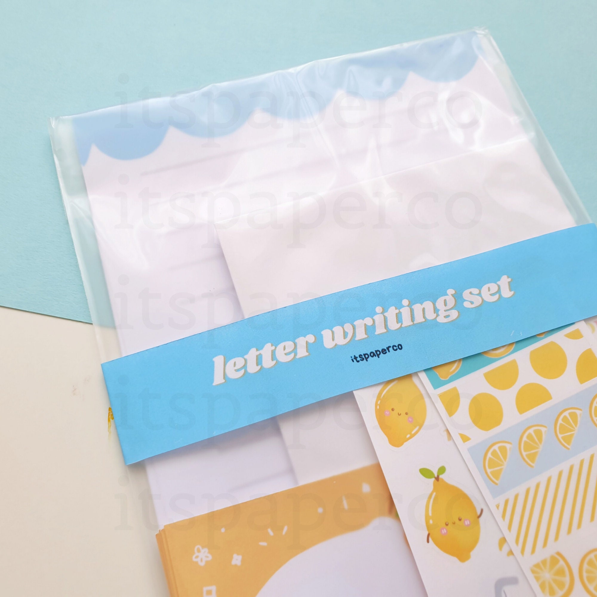 Lemon Letter Writing Set Lemon Writing Set Lemon Letter Etsy