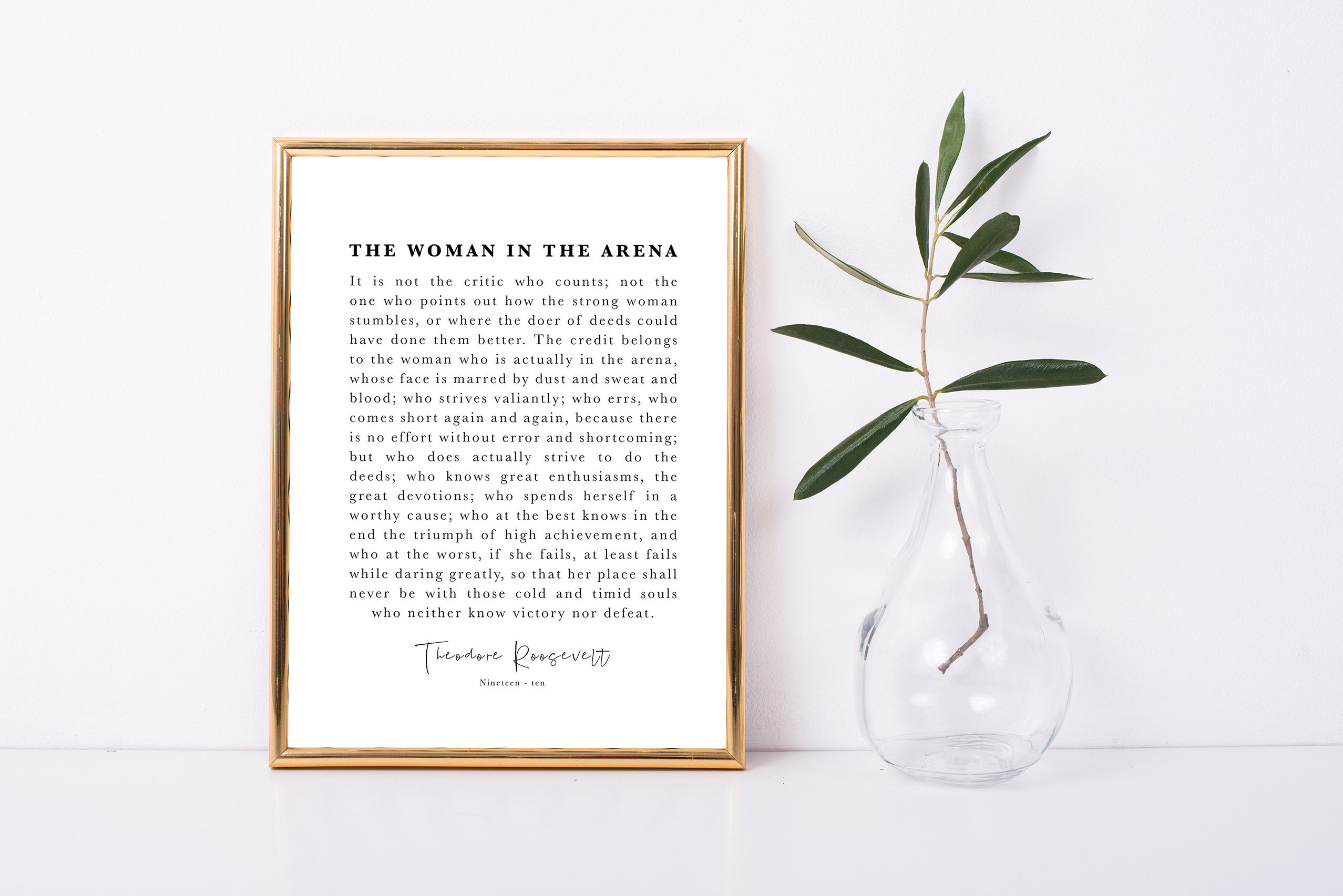 The Man in the Arena Printable, Women in the Arena, Woman in the Arena ...