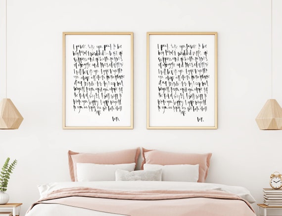 custom quote prints above bed art bedroom prints 2 custom | etsy