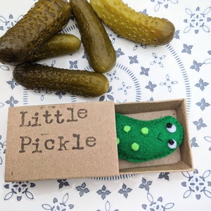 Little pickle, felt pickle, gherkin, to my little pickle, hug in a box, comfort, mental health gift
