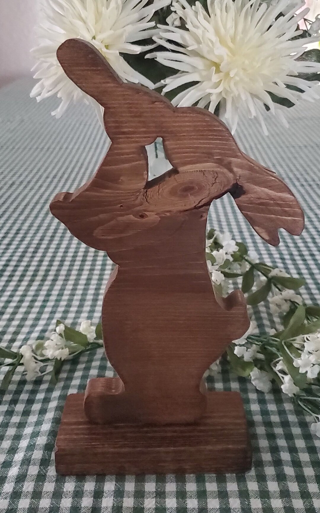 Easter Bunny, Wooden Easter Bunny, Spring Decor, Wooden Rabbit, Easter
