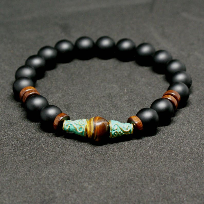 MENS STONE BRACELETS Bracelet Homme Mens Stone Bead Bracelets Etsy