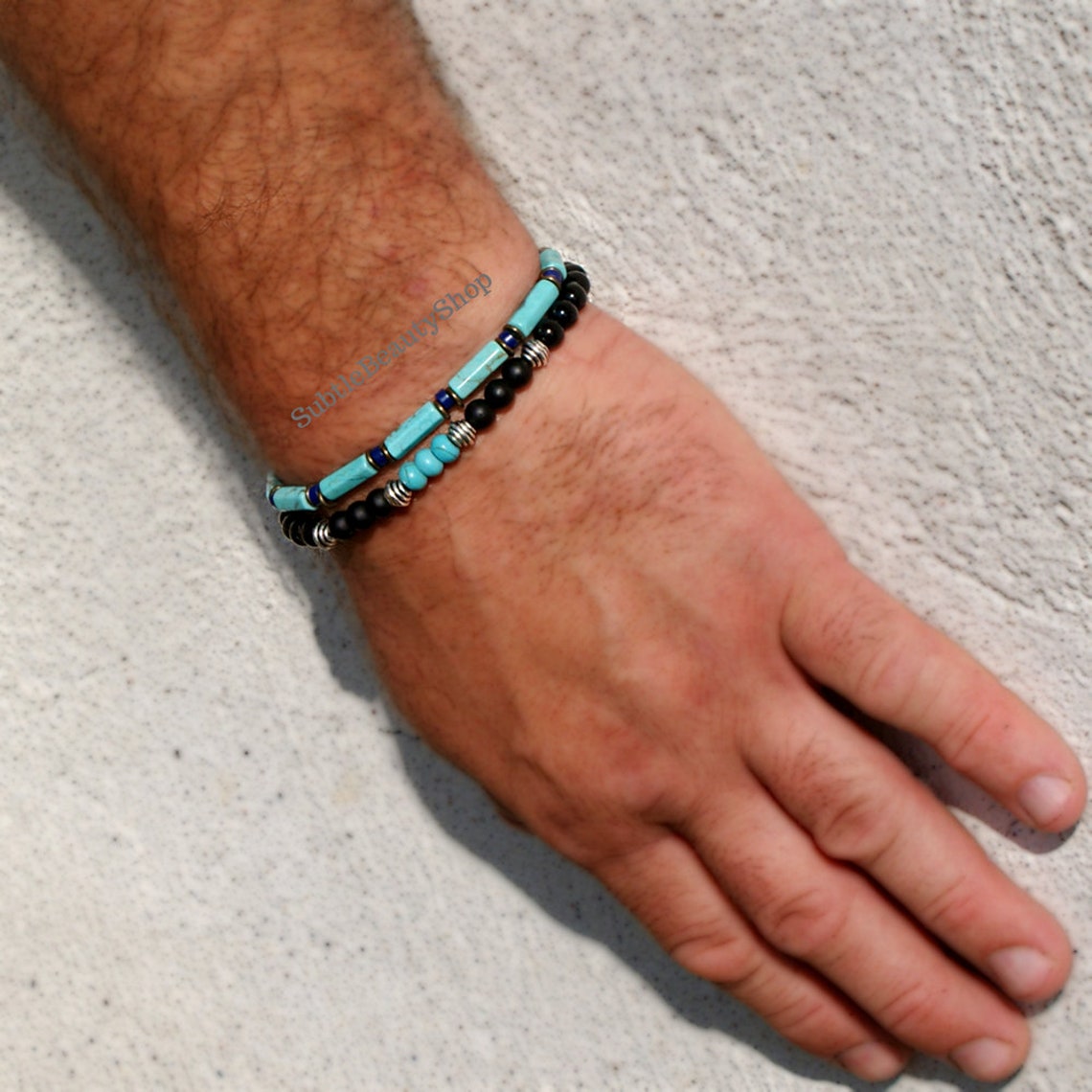 TURQUOISE JEWELRY Bracelets Male Turquoise Jewelry Men's Etsy