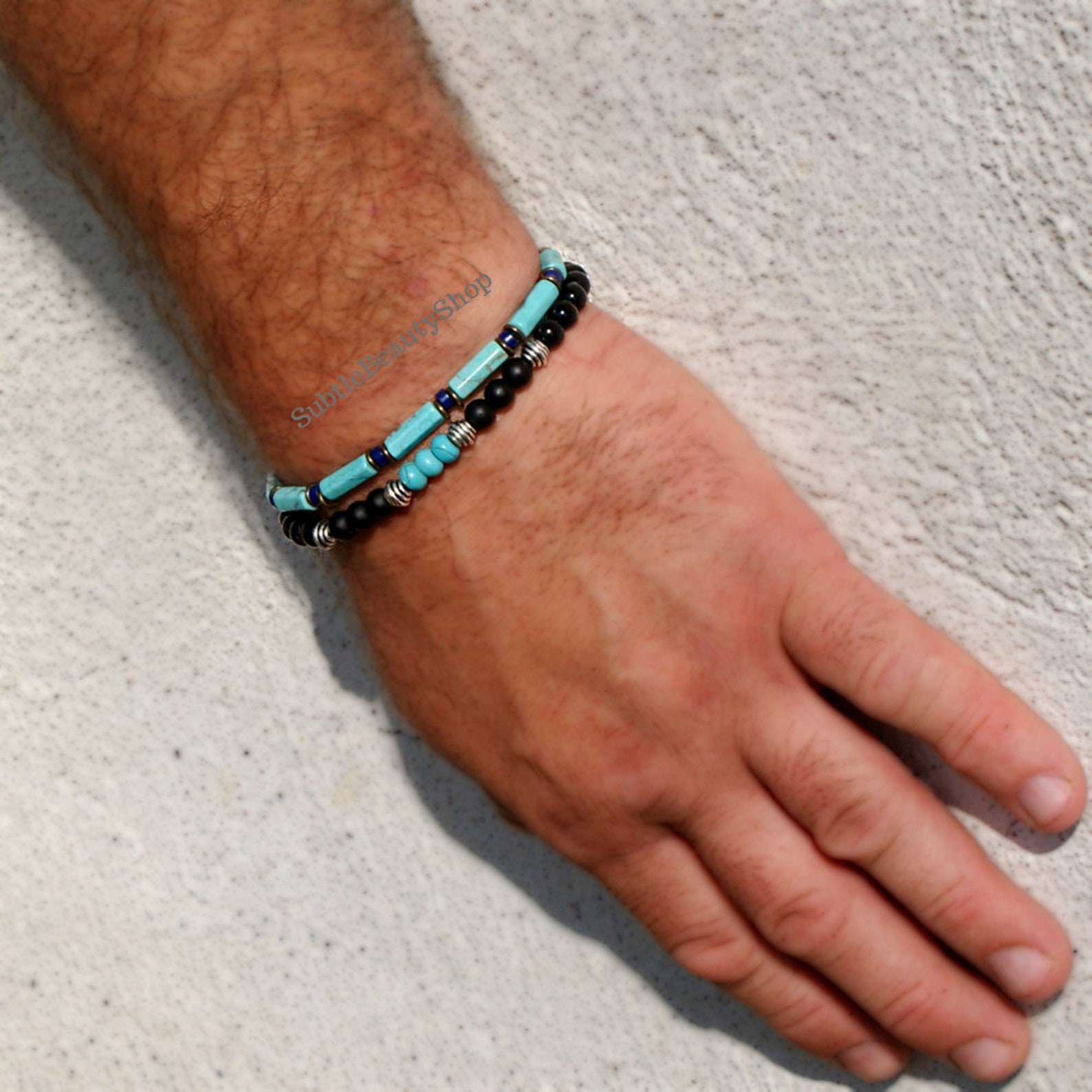 TURQUOISE JEWELRY Bracelets Male Turquoise Jewelry Men's Etsy